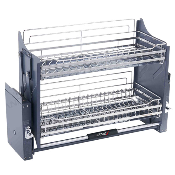 Giá bát nâng hạ nan dẹt khung inox 304 GrandX XL.80S2