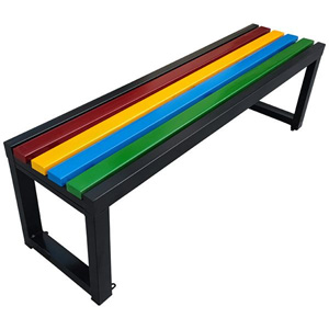 Ghế công viên không tựa gỗ nhựa màu sắc 150cm (TQGKT15)