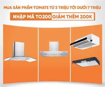 Nhập mã TO200 giảm thêm 200K khi mua sản phẩm Tomate từ 3 triệu tới dưới 7 triệu