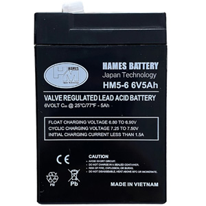 Ắc quy 6V 5Ah Hames HM5-6
