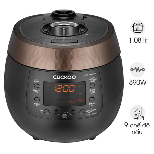 Nồi cơm điện tử áp suất Cuckoo CRP-R0612F/BKSBCRVNCV 1.08L