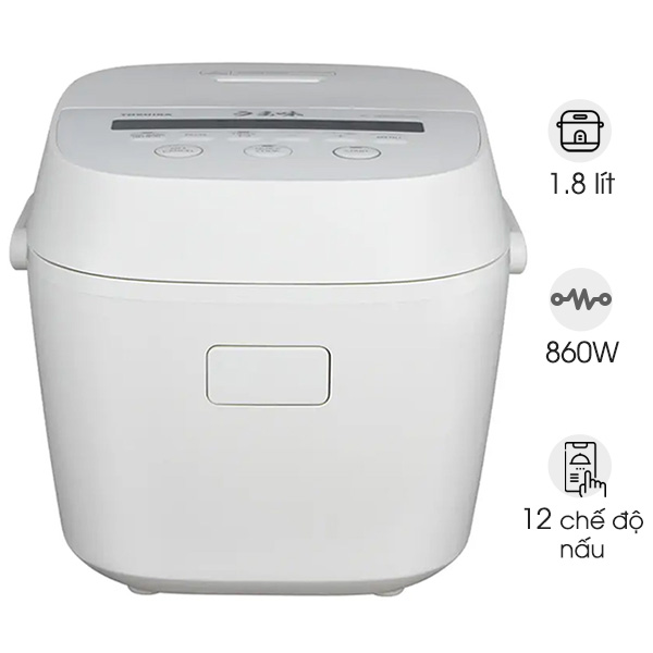 Nồi cơm điện tử Toshiba 1.8 lít RC-18DR5UVN(W/H)