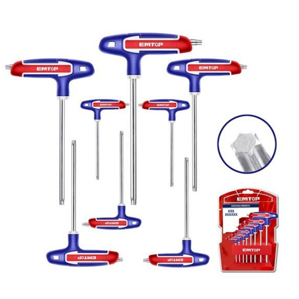Bộ hoa thị tay cầm chữ T 8 chiếc Emtop ETHW6063