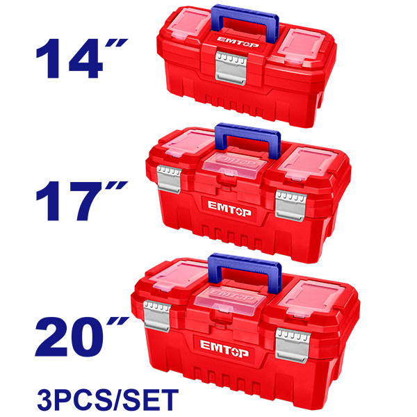 Bộ 3 hộp đựng dụng cụ bằng nhựa Emtop EPBXK0302