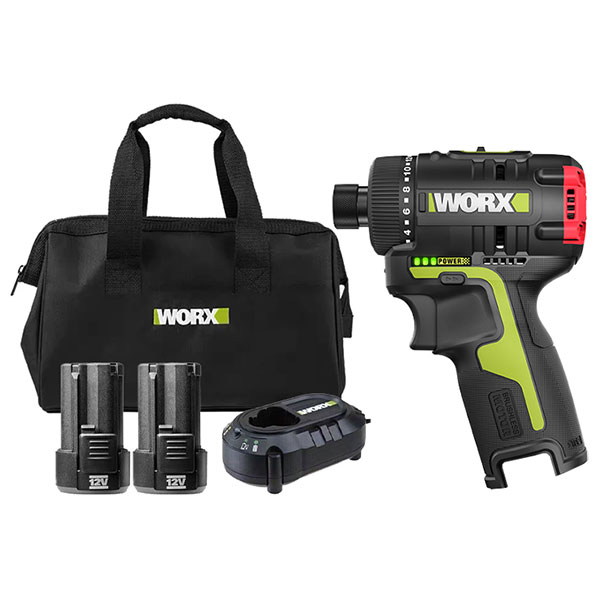 Máy vặn vít cấp trượt dùng pin 12V Worx WU129 (2 pin 2.0Ah, 1 sạc)