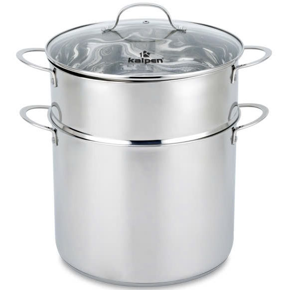 Nồi luộc gà Inox kèm xửng hấp Kalpen Lermat L30Pro