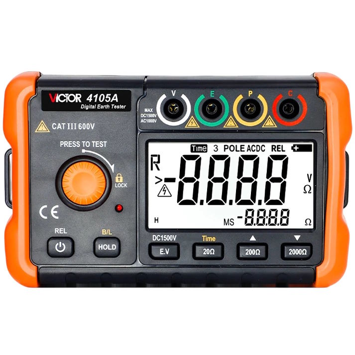 Máy đo điện trở đất Victor 4105A (2000Ω, 200VAC)