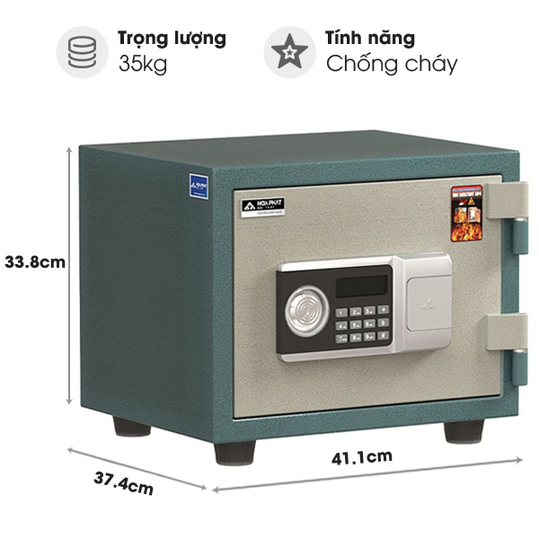 Két sắt chống cháy Hòa Phát KS35NDT (khóa chìa và khóa điện tử)