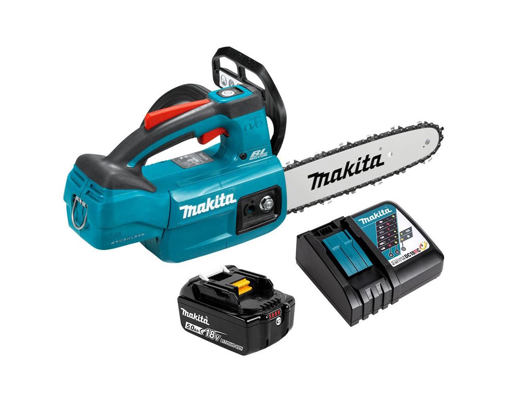 Máy cưa xích dùng pin 18V Makita DUC254RT (1 pin 5.0Ah và sạc)