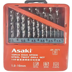 Bộ mũi khoan inox sắt Asaki AK-3571