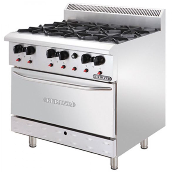 Bếp âu 6 họng có lò nướng dùng gas Berjaya DRO6-17