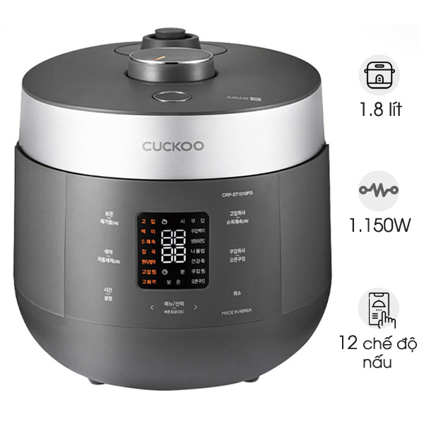 Nồi cơm điện tử áp suất kép Cuckoo CRP-ST1010FG 1.8L