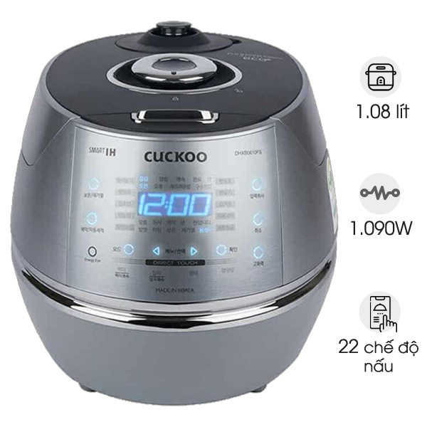 Nồi cơm điện cao tần áp suất Cuckoo CRP-DHXB0610FS 1.08 lít