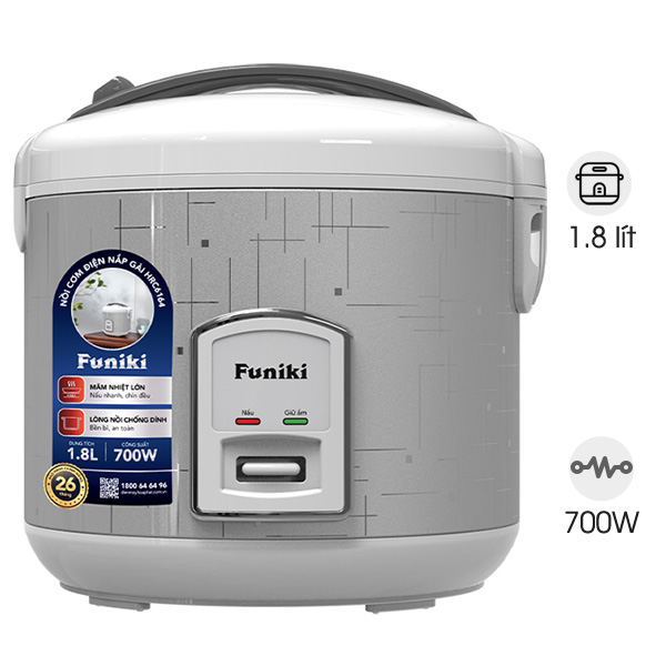 Nồi cơm điện nắp gài 1.8 lít Hòa Phát Funiki HRC6164
