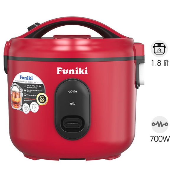 Nồi cơm điện nắp gài 1.8 lít Hòa Phát Funiki HRC6162