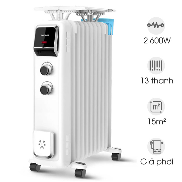Máy sưởi dầu Nanoco NOH2613
