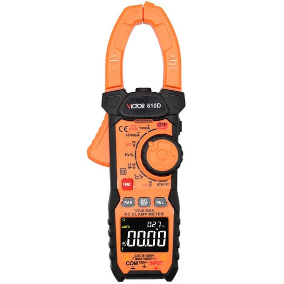 Ampe kìm kĩ thuật số Victor 610D (1.000VDC, 750VAC, 1.000AAC)