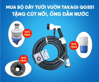 Mua bộ dây tưới vườn Takagi QG551 tặng cút nối, ống dẫn nước