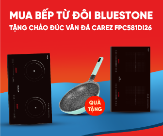 Tặng chảo đúc vân đá Carez FPC581DI26 khi mua bếp từ đôi BlueStone