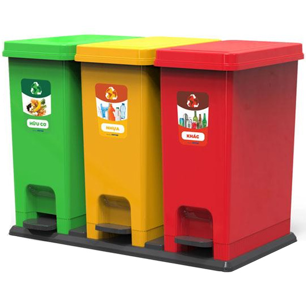 Thùng rác Duy Tân ECO 3 ngăn
