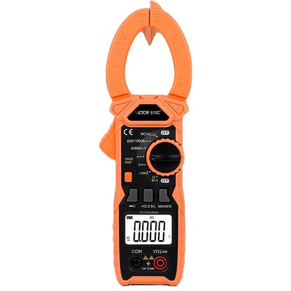 Ampe kìm kĩ thuật số Victor 610C+ (1.000V DC, 750V AC, 1.000A CA)