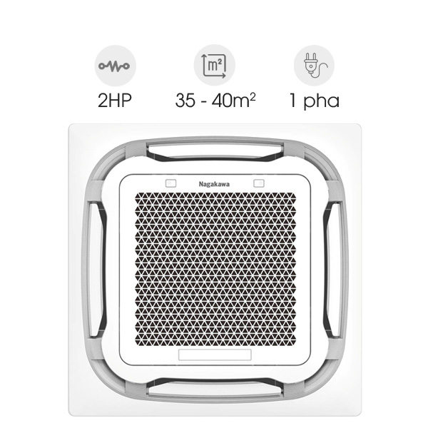 Điều hòa âm trần Nagakawa 1 chiều Cassette Inverter 8 hướng thổi NIT-C18R2U35 18.000BTU