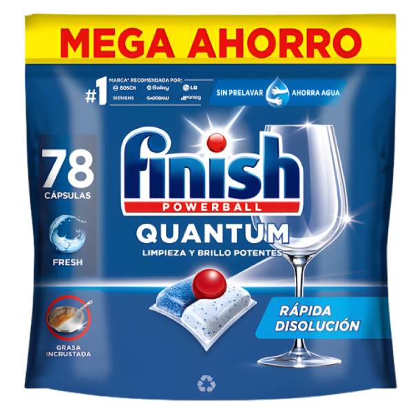 Viên rửa bát Finish Quantum Cleanliness Shine 78 viên