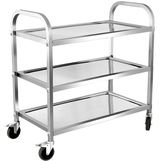 Xe đẩy inox 3 tầng D95