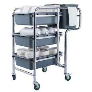 Xe dọn bàn 3 tầng khung inox 77 HT08167