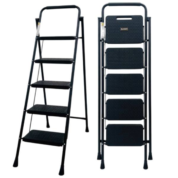 Thang ghế gia đình 5 bậc Sumika A205 (Màu đen, chiều cao 115cm)