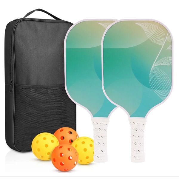 Bộ 2 vợt Pickleball sợi thủy tinh kèm 4 bóng và túi đựng BQ218