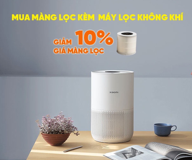 Mua màng lọc kèm máy lọc không khí giảm 10%