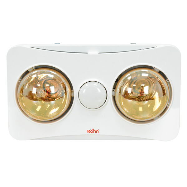 Đèn sưởi nhà tắm 2 bóng Braun Kohn BK02G 550W (có điều khiển)