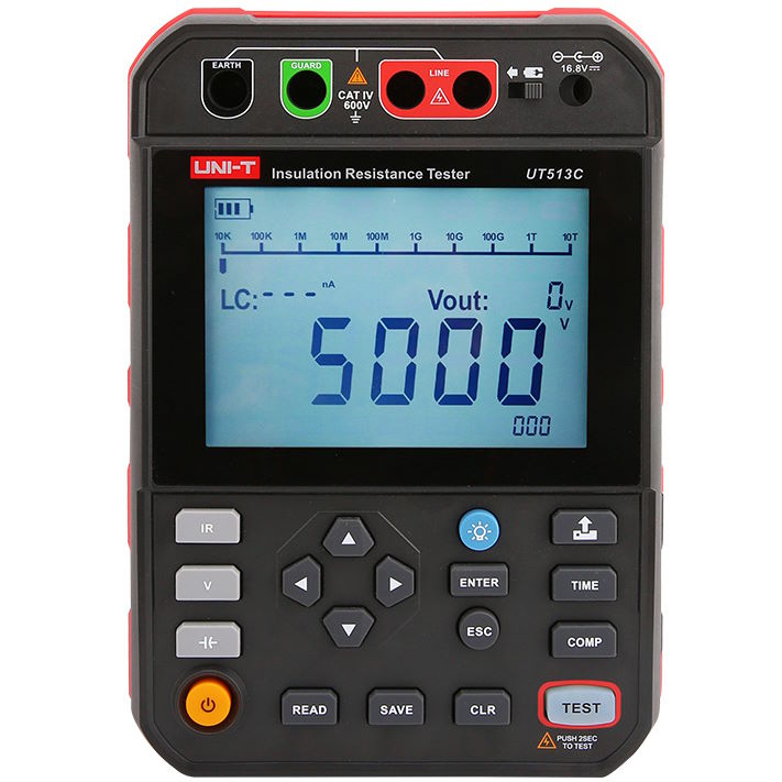 Máy đo điện trở cách điện UNI-T UT513C (5000V, 5.00TΩ)