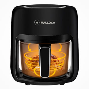 Nồi chiên không dầu thủy tinh Malloca MAF-25B - 2.5 lít
