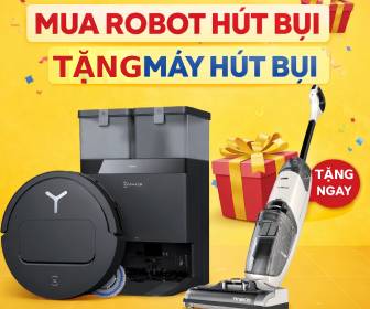Tặng máy hút bụi lau sàn Tineco iFloor 2 Max khi mua Robot hút bụi lau nhà Ecovacs