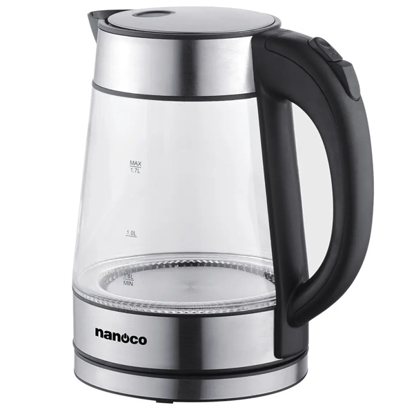 Bình đun siêu tốc thủy tinh Nanoco NKT1702 1.7 lít