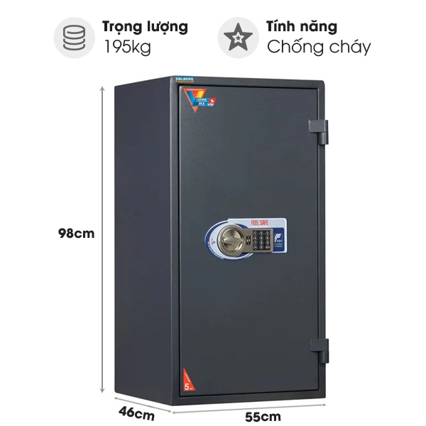 Két sắt Valberg Garant Euro 95TEL chống cháy và chống trộm