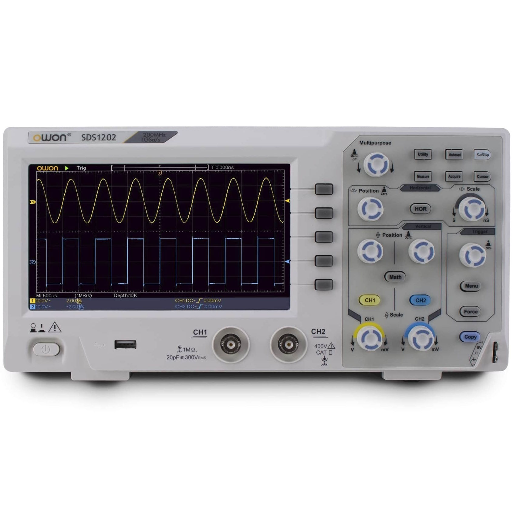 Máy hiện sóng Owon SDS1202 (200MHz; 2 CH; 1GS/s)