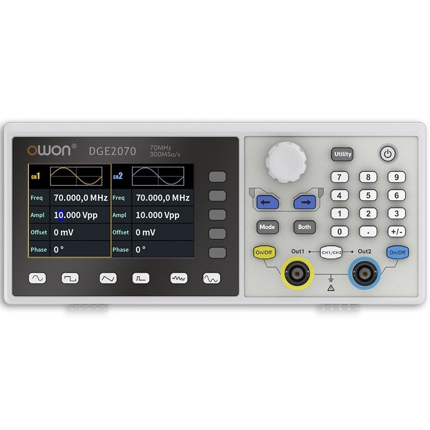 Máy phát xung Owon DGE2070 (2 kênh, 70 MHz)