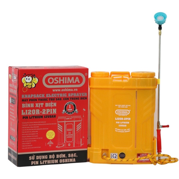 Máy phun thuốc trừ sâu, côn trùng điện Oshima Li20R (1 pin Lithium)