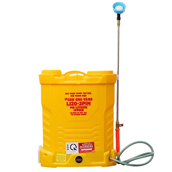 Máy phun thuốc trừ sâu, côn trùng điện Con Ong Vàng Li20 (1 pin)