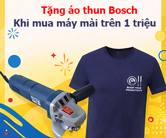 Tặng áo thun ngắn tay thời trang Bosch khi mua máy mài trên 1 triệu
