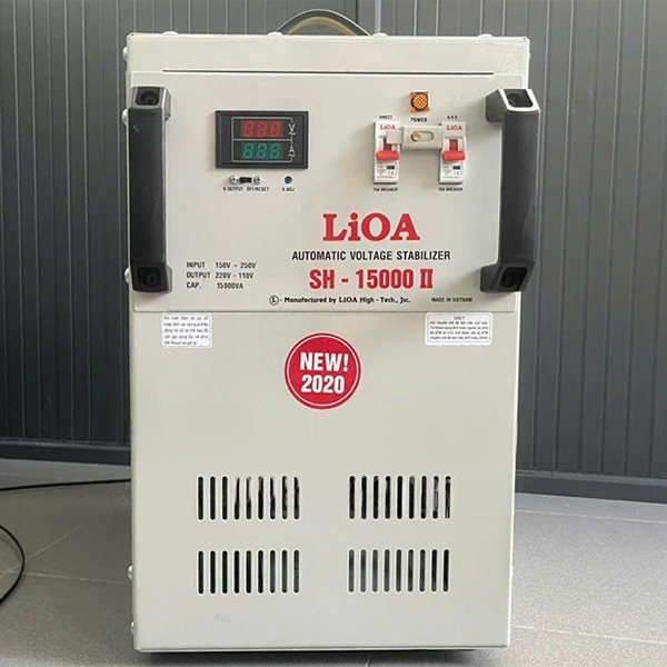 Ổn áp 1 pha 15KVA Lioa SH-15000II (Dải điện áp đầu vào 150V - 250V)