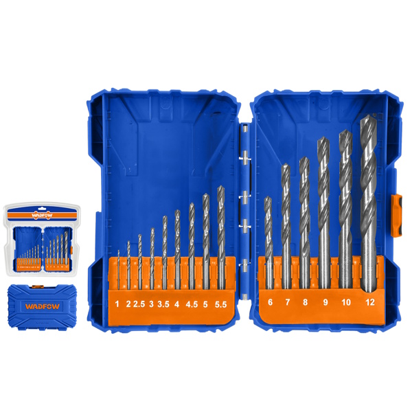 Bộ 15 mũi khoan kim loại HSS Wadfow WTD6515