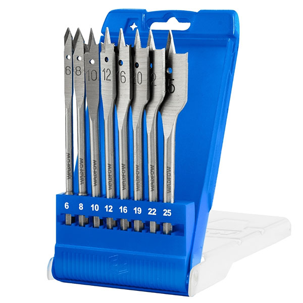 Bộ 8 mũi khoan gỗ đuôi dẹp Wadfow WWF6B08