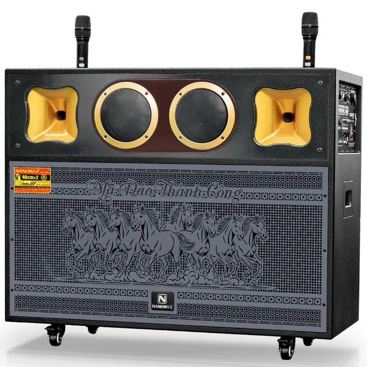 Loa kéo bình và điện Nanomax BN-2026 Bass đôi 40cm 2250w