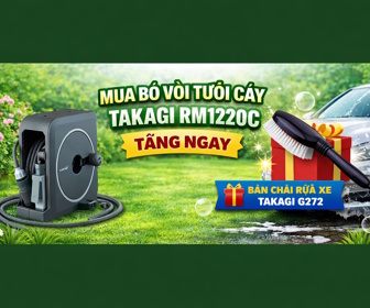 Mua bộ vòi tưới cây Takagi tặng bàn chải rửa xe Takagi G272