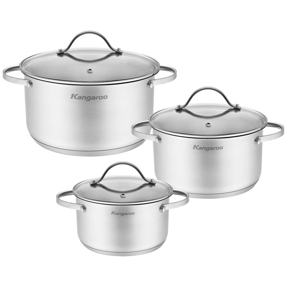 Bộ nồi inox cao cấp 5 lớp Kangaroo KG2IP3S2