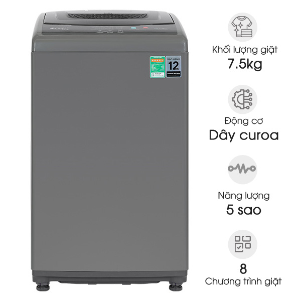 Máy giặt lồng đứng Casper 7.5kg WT-75NG1